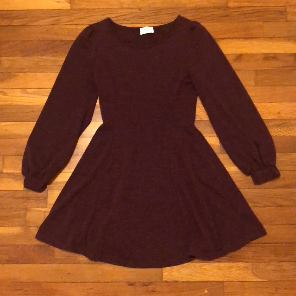 Everly Burgundy Skater Dress